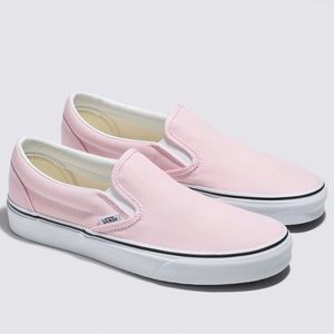 Light pink slip on vans!